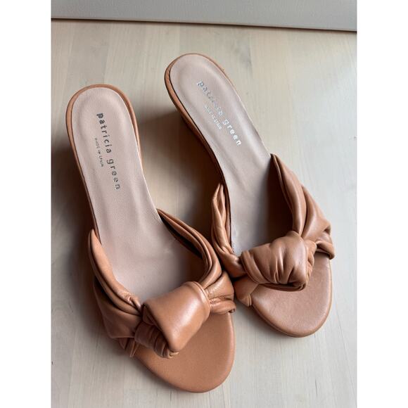 Patricia green Tan savannah knotted bow cork wedge size 8 - Picture 3 of 9